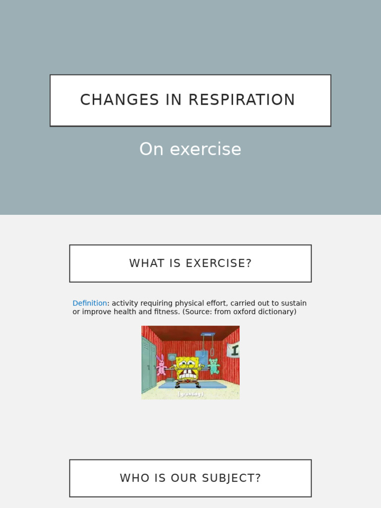 Exercise | PDF | Breathing | Respiratory System