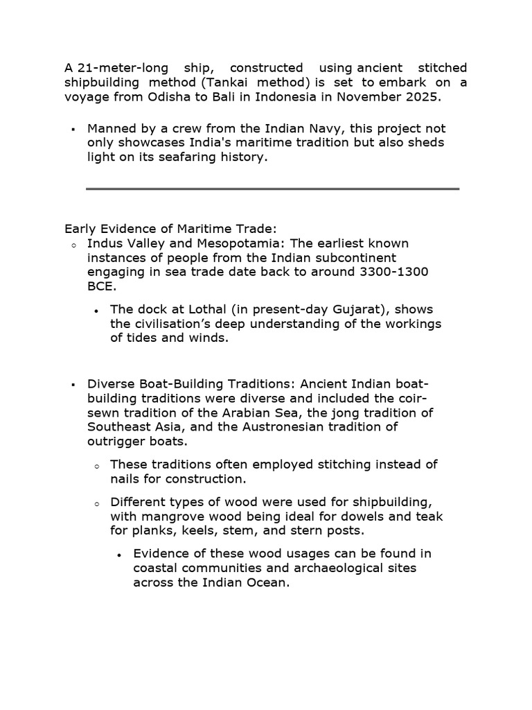 India's Ancient Shipbuilding Legacy | PDF | Navies | Water Transport