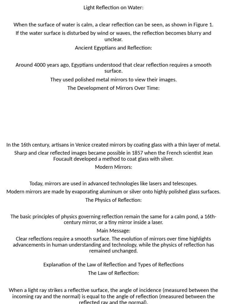 Understanding Light Reflection Principles | PDF | Reflection (Physics ...
