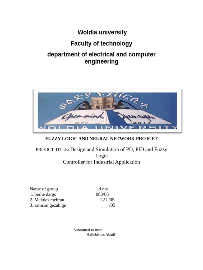 Woldia university | PDF | Control Theory | Control Engineering