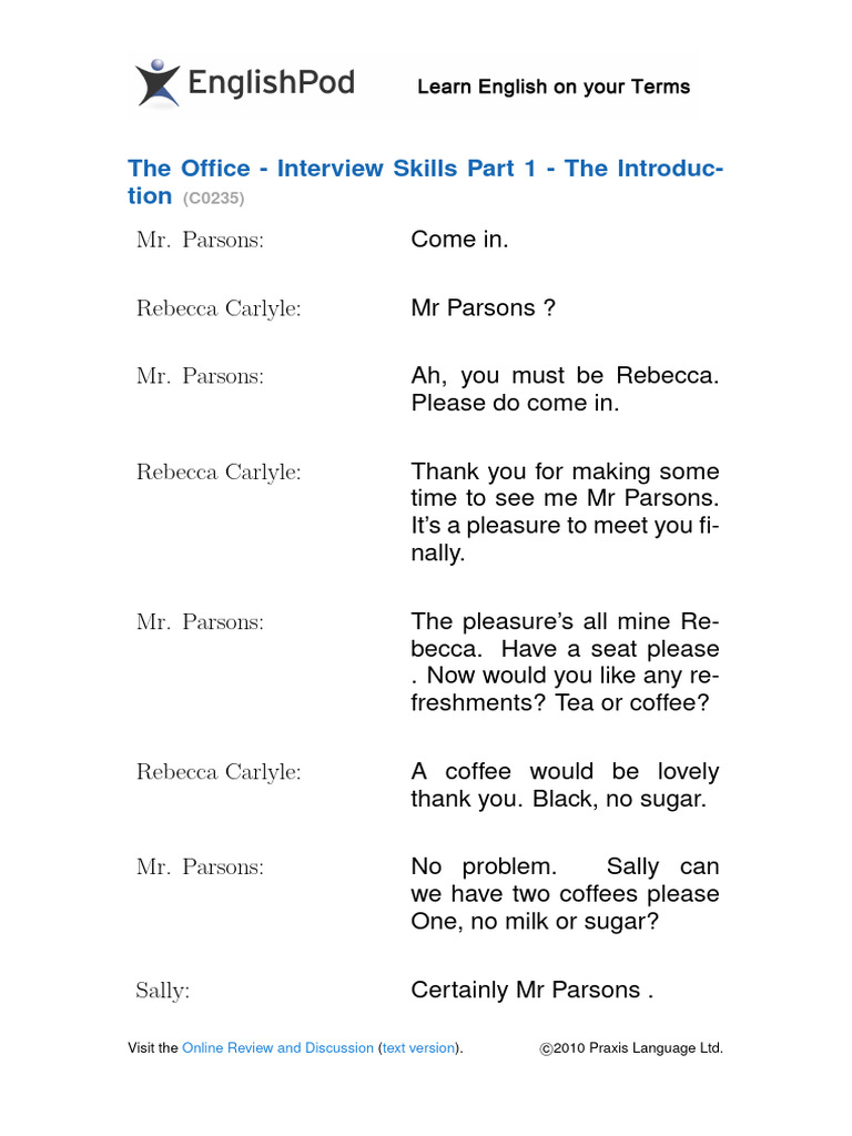 Englishpod 0235 Pdf Drink