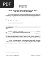 RTO Forms 29 & 30 for Vehicle Transfer | PDF | Property Law | Justice