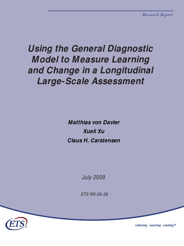 Using The General Diagnostic Model To Measure Learning and Change in A ...
