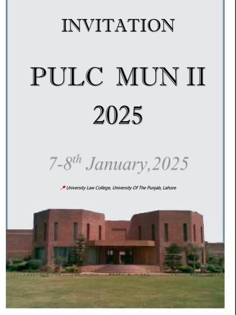 PULC MUN II Invitation - January 2025 | PDF | United Nations Security ...