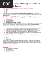 CSWIP 3.1 Welding Inspector Study Guide | PDF | Welding | Construction