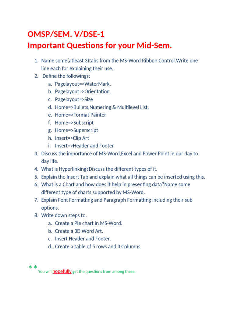 Questions Oms PM Ids em College | PDF