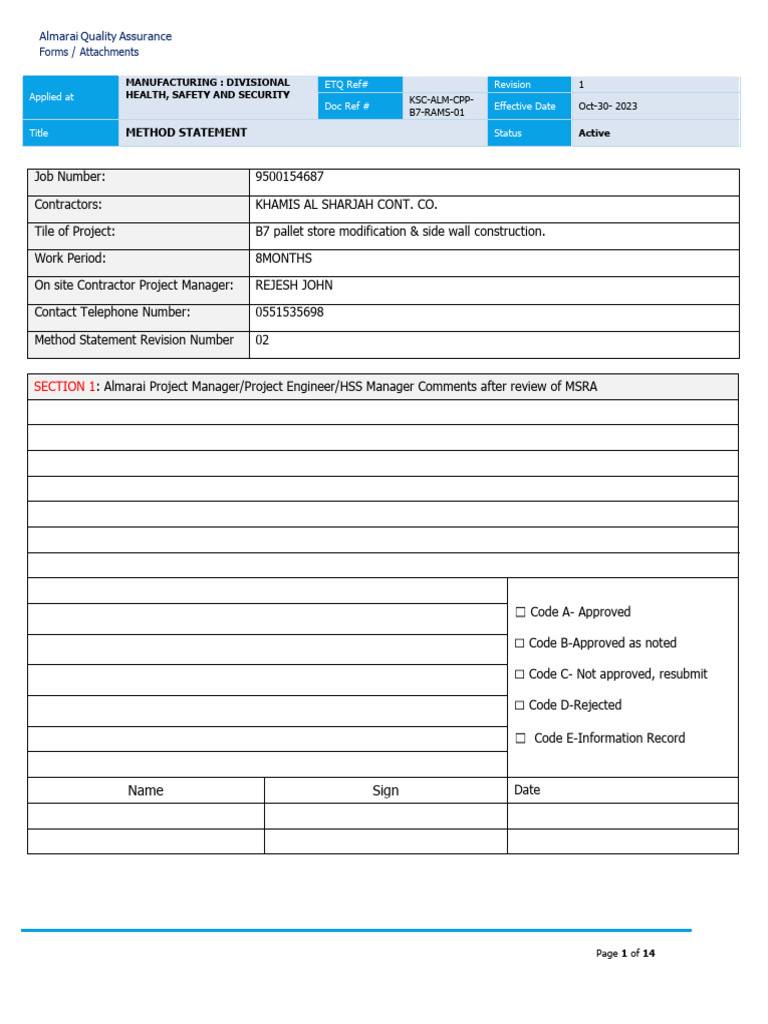 Rams For b7 Pallet Store Modification and Side Wall Construction | PDF ...