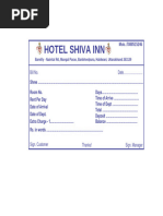 Guest House Bill Format Template | PDF