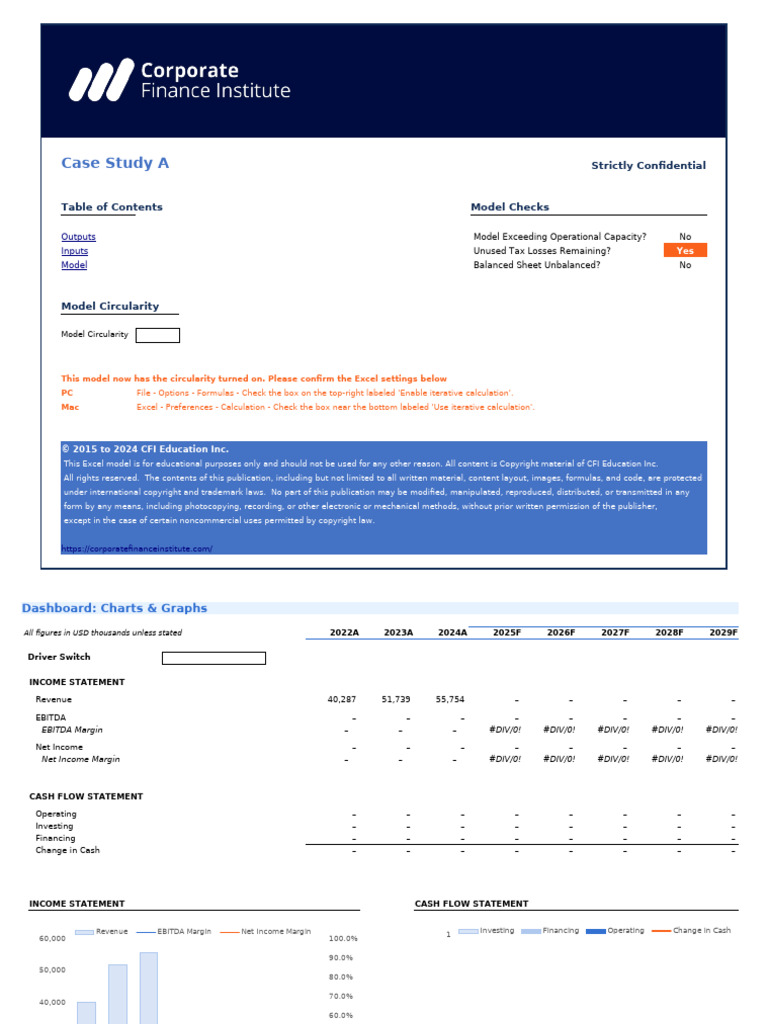Case Study A (Template) | PDF | Equity (Finance) | Depreciation