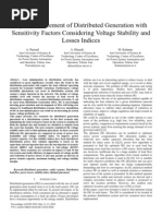 Optimal Placement of Dg-Voltage Stability and Losses-Our Project Paper