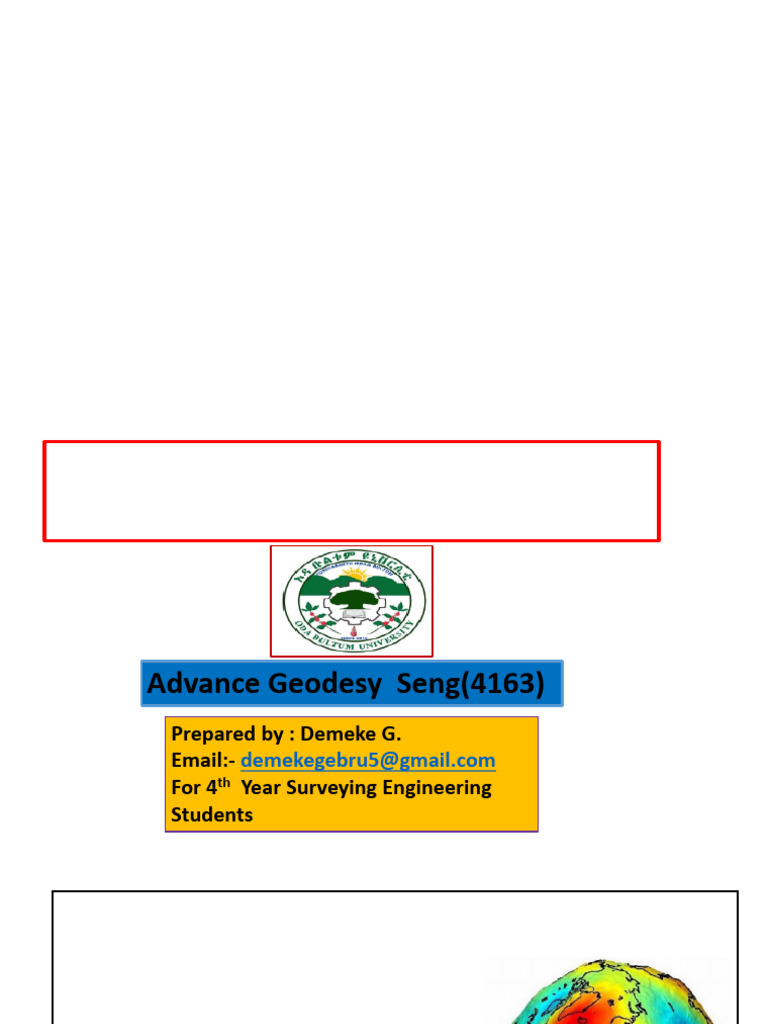 Geodesy 1 3 Pdf Geodesy Geophysics