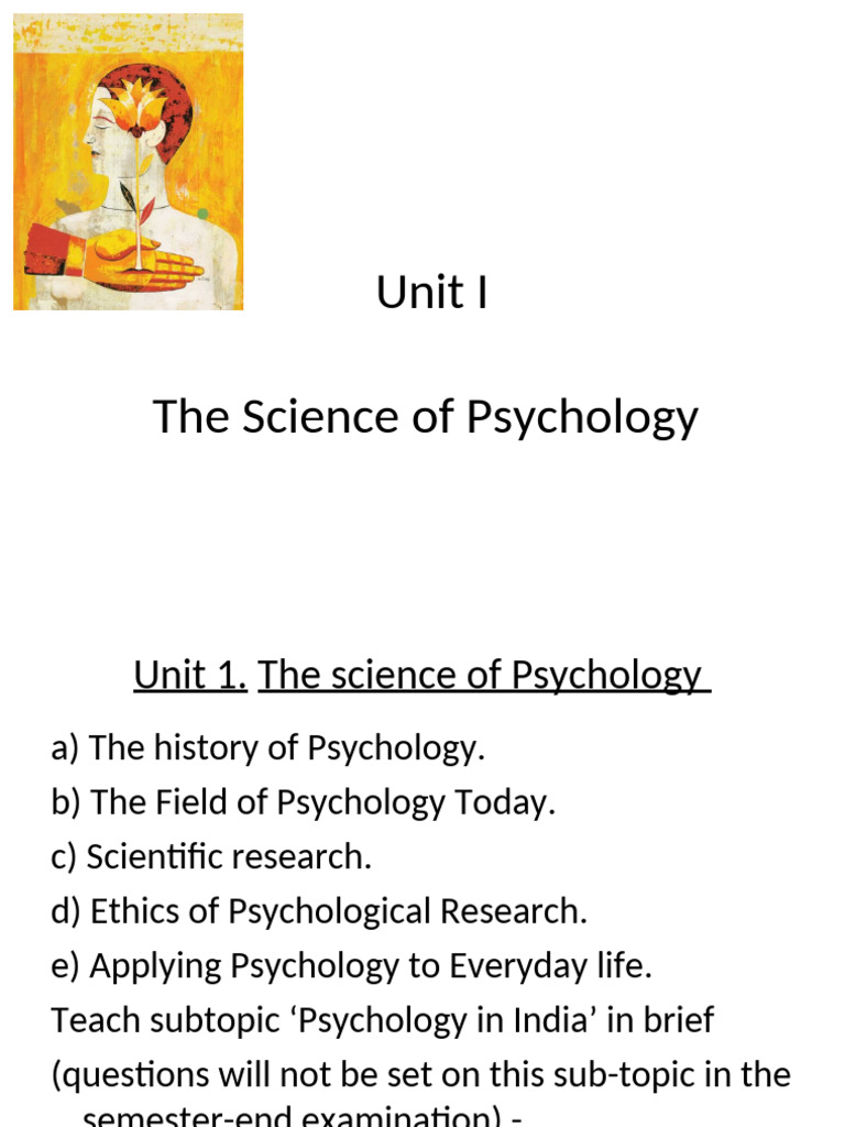 Unit 1 The Science of Psychology | PDF | Psychology | Science