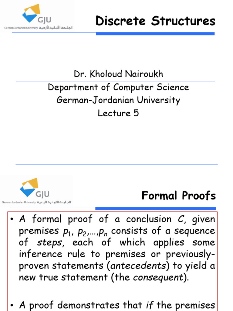 Formal Proof Techniques in Logic | PDF | Mathematical Proof | Theorem