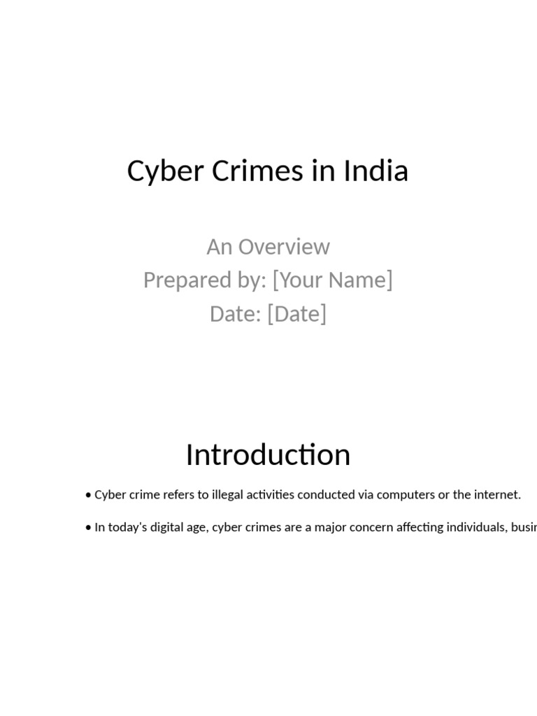 Overview of Cyber Crimes in India | PDF | Cybercrime | Computer Security