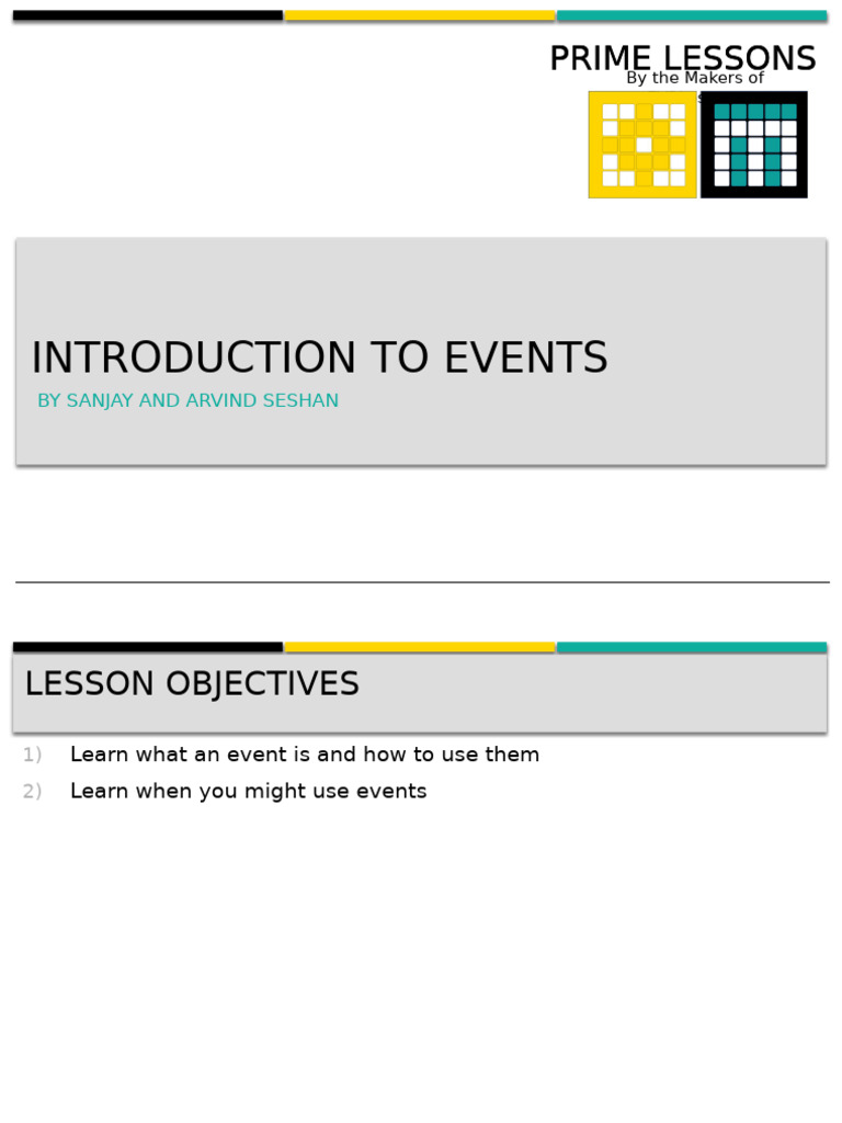 Events Intro | PDF | Creative Commons License