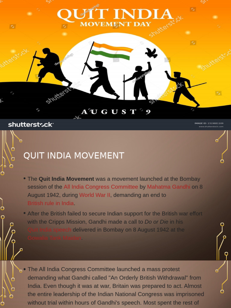 Overview of the Quit India Movement | PDF | Indian Nationalism | Indian ...