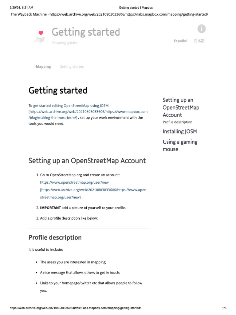Mapbox Osm 1 Getting Started | PDF