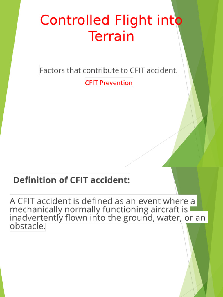 Causes and Prevention of CFIT Accidents | PDF