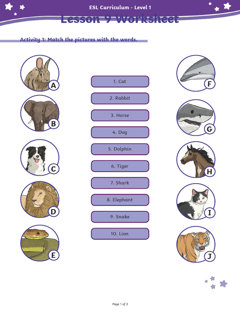 T e 1669973229c Esl Curriculum Level 1 Lesson 9 Worksheet Editable ...