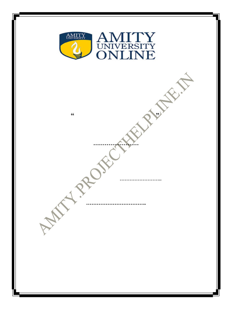 Amity Sample Synopsis | PDF