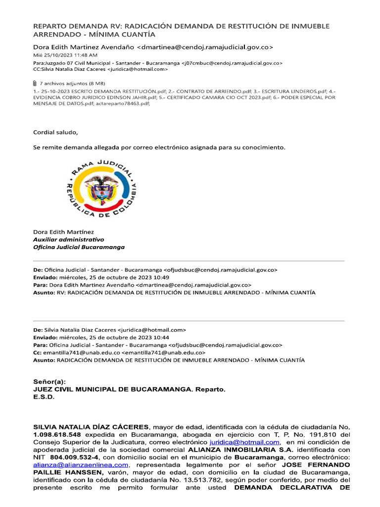 02 Demanda Anexos | PDF | Demanda judicial | Documento de identidad