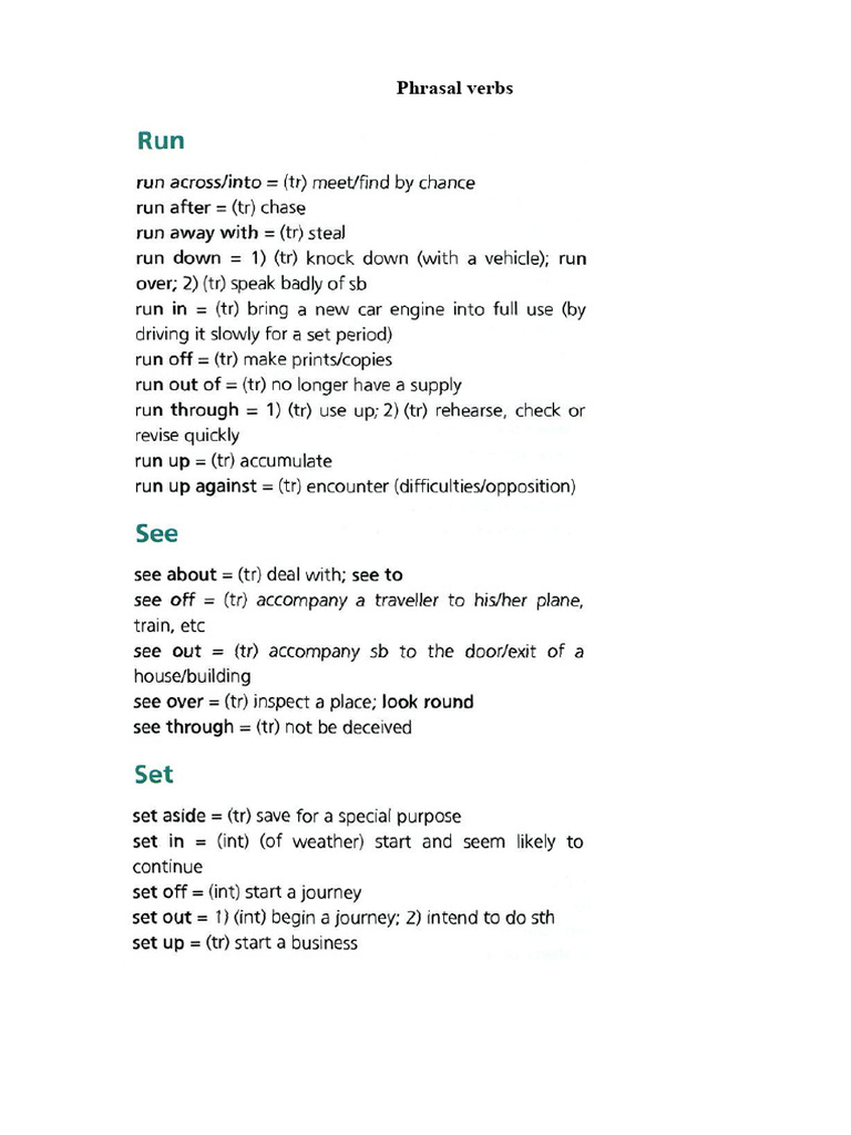 Understanding Phrasal Verbs Explained | PDF
