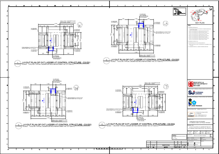 Cat Ladder Layout Plan for CS-D01 to CS-D04 | PDF