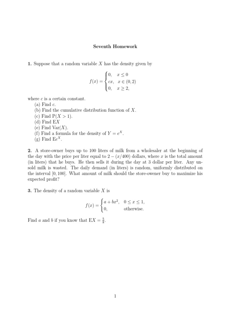 Homework 7 | PDF