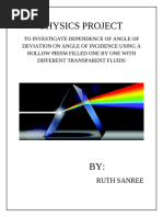 Angle of Deviation in Hollow Prism | PDF | Refractive Index | Refraction