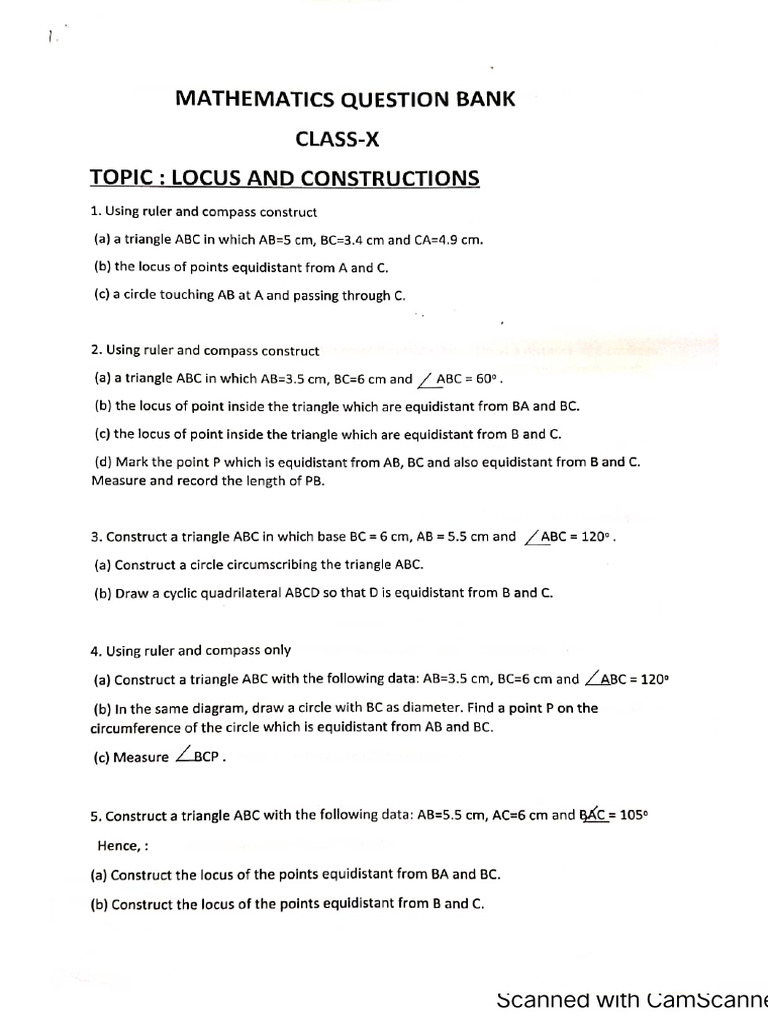 Locus and Construction | PDF