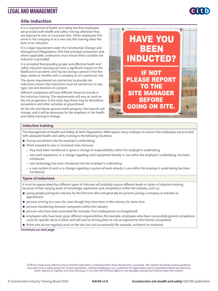 site-induction | PDF | Occupational Safety And Health | Employment