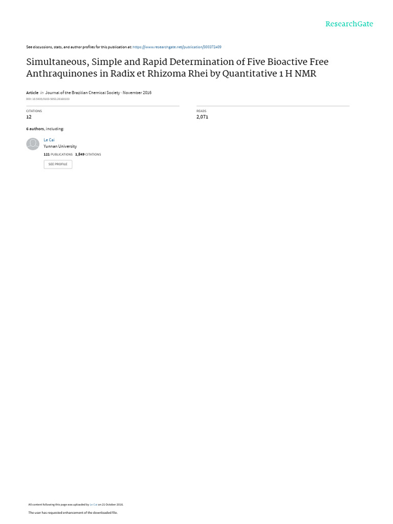 Simultaneous Simple and Rapid Determination of Fiv | PDF | Detection ...