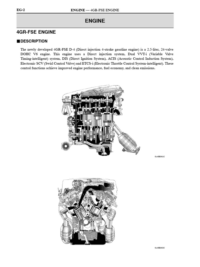 4GR-FSE V6 Engine Specifications | PDF | Internal Combustion Engine ...