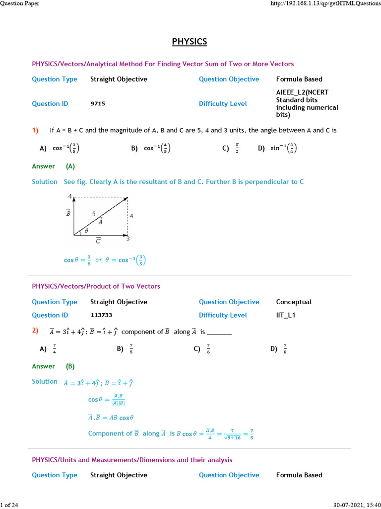 01-08-21 - NM (In Com JR'S) - Batch - JEE-ADV (2016-p1) - Question ...