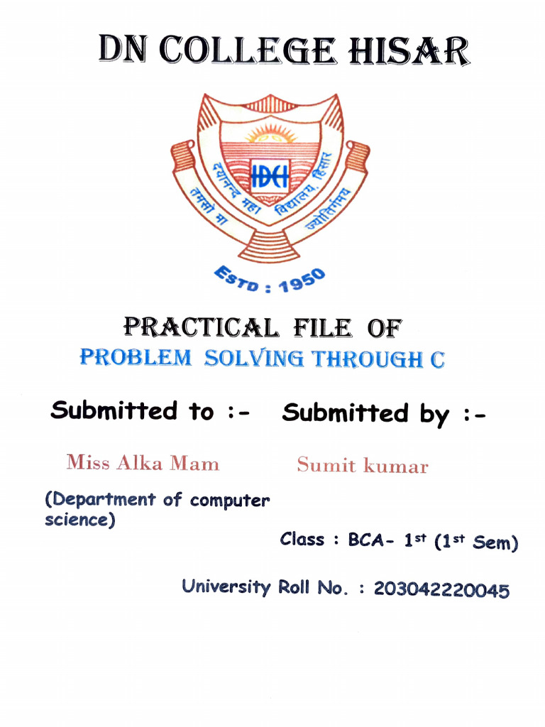 C Practical File | PDF