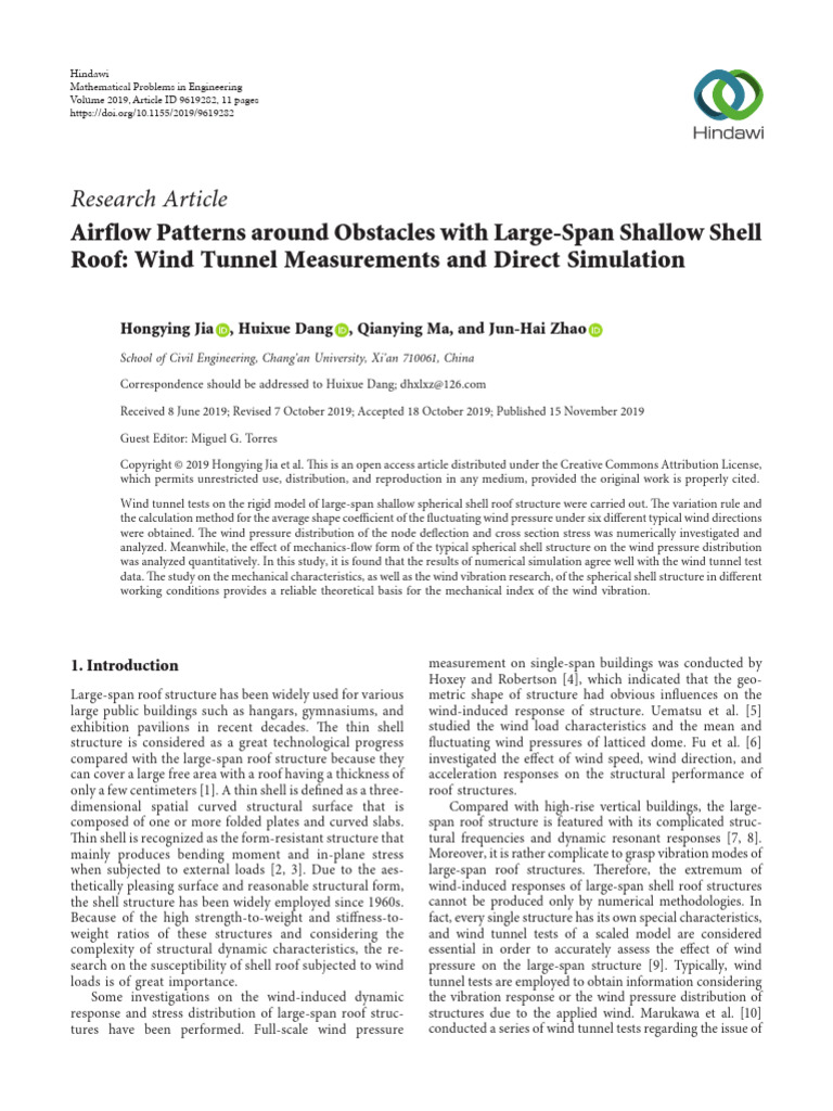 Airflow Patterns Around Obstacles With Large-Span | PDF | Wind Tunnel ...