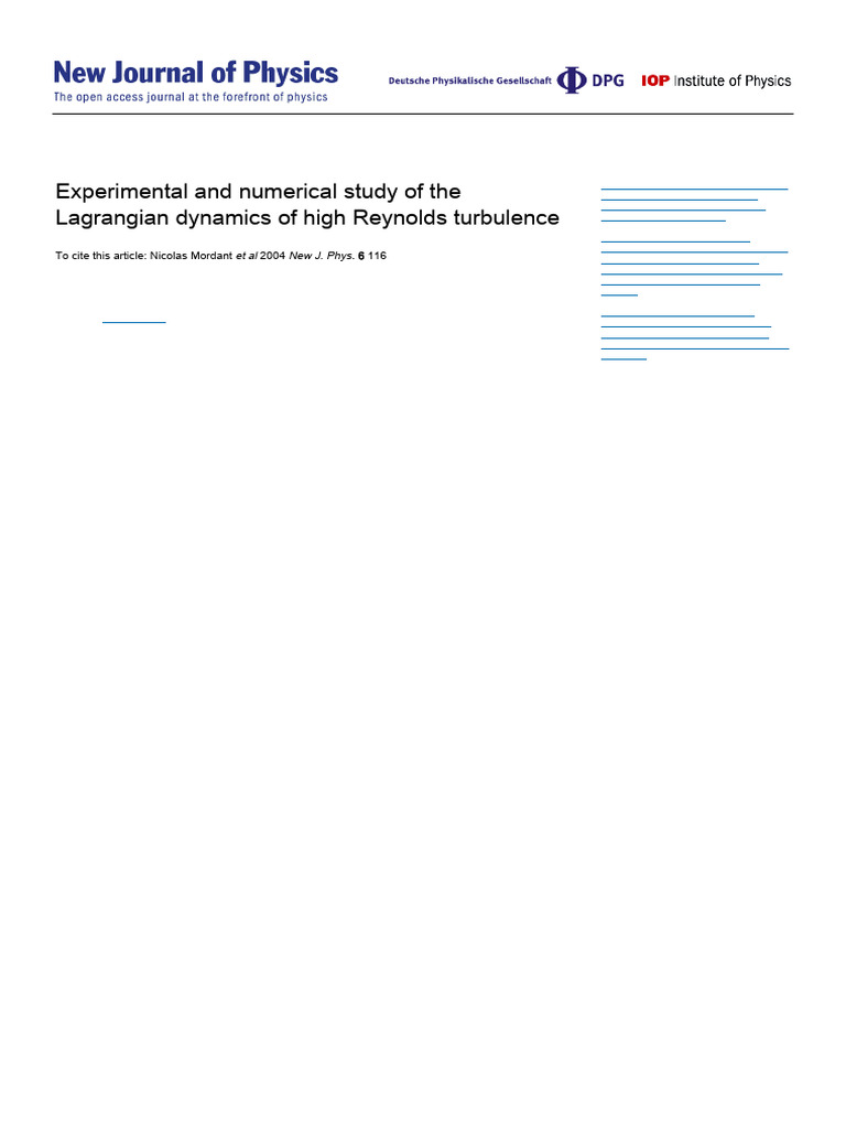 2004 - NJP - Mordant - Experimental and Numerical Study of The ...