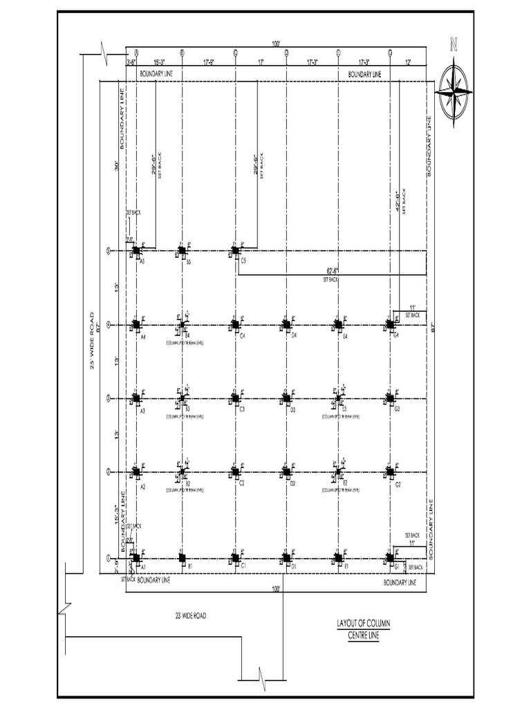 Column Centre Line Details | PDF
