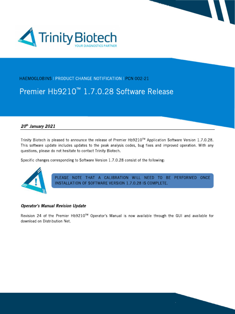Software Release Notification - 20 Jan 21 | PDF