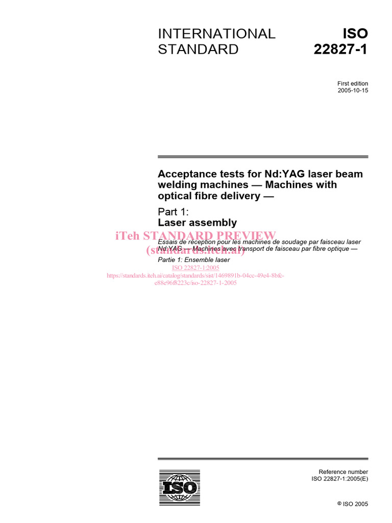 Iso 22827 1 2005 | PDF | International Organization For Standardization ...