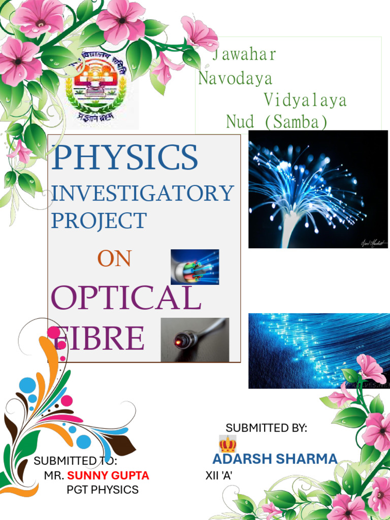Optical Fibre Investigatory Project | PDF | Optical Fiber | Fiber Optic ...