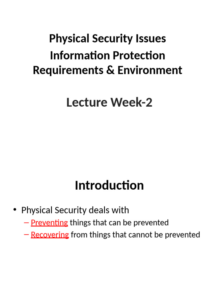 Understanding Physical Security Risks | PDF | Computer Security | Security