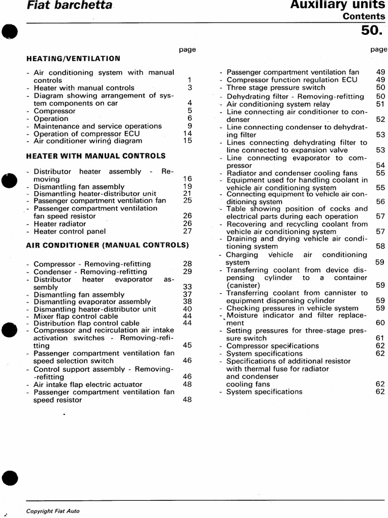 Fiat Barchetta HVAC System Guide | PDF | Air Conditioning ...