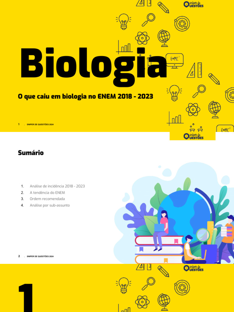 Tendências de Biologia no ENEM 2024 | PDF | Célula (Biologia) | Ecologia