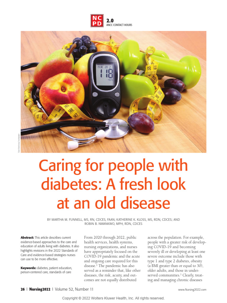Caring For People With Diabetes A Fresh Look At.9 | PDF | Prediabetes ...