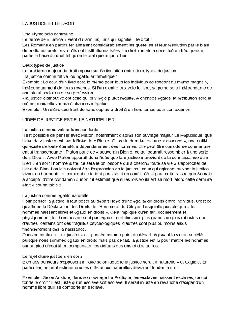 Justice et Droit : Concepts Clés | PDF | Justice | Crime et violence