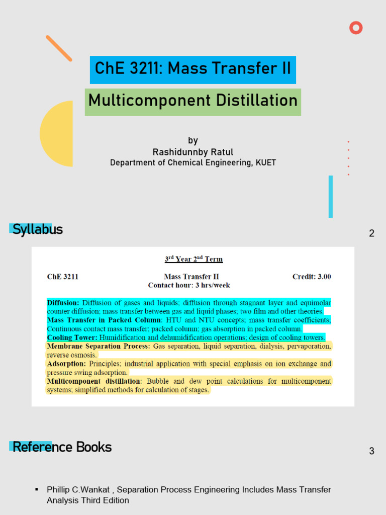 Multicomponent Distillation | PDF | Distillation | Phases Of Matter