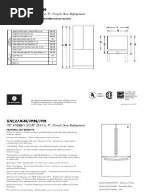 GE Fridge Info | PDF | Refrigerator | Door