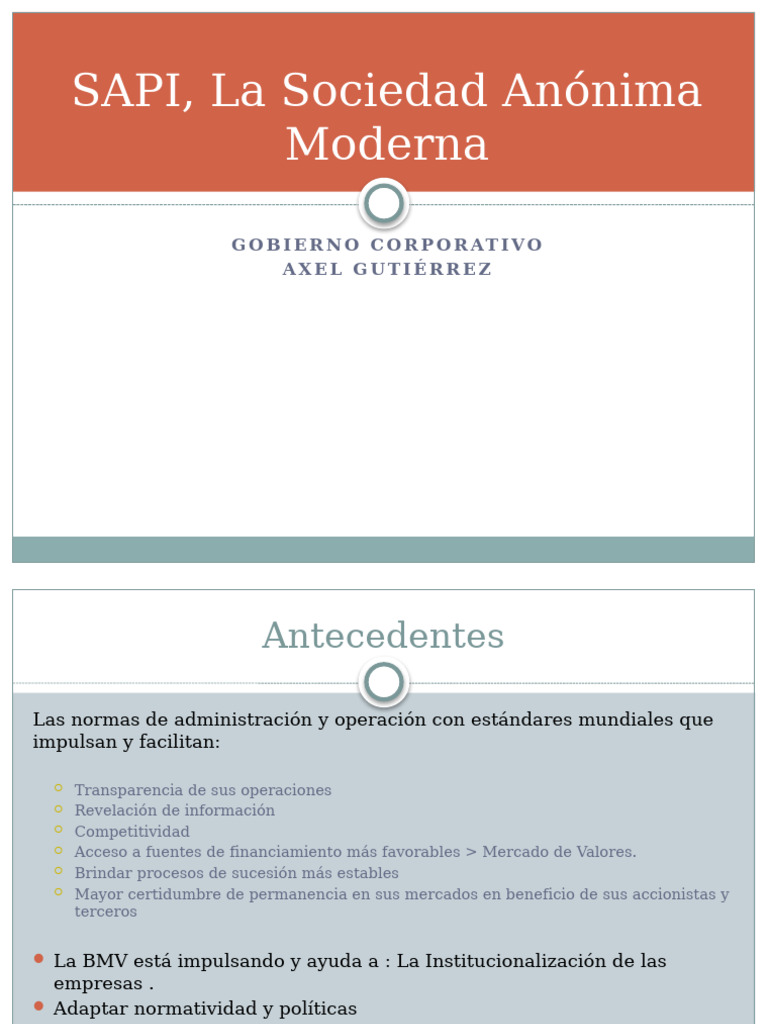 Gobierno Corporativo en SAPI: Claves y Beneficios | PDF | Auditoría