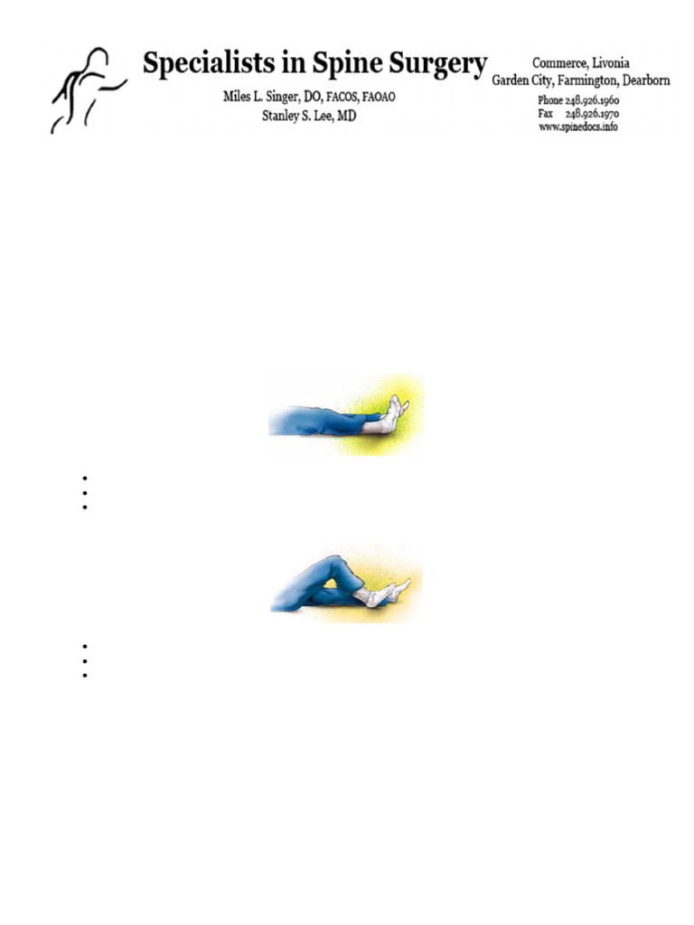 Low Back Pain Exercise Guide | PDF | Knee | Musculoskeletal System